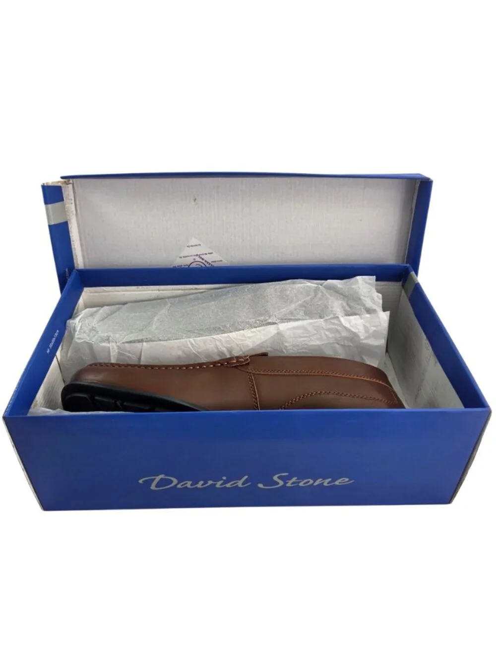 David Stone Neville Mens Cognac Brown Slip-On Loafers Size 11 D